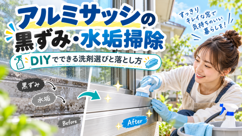 アルミサッシの黒ずみ・水垢を落とすには？DIY掃除と洗剤選びのポイント
