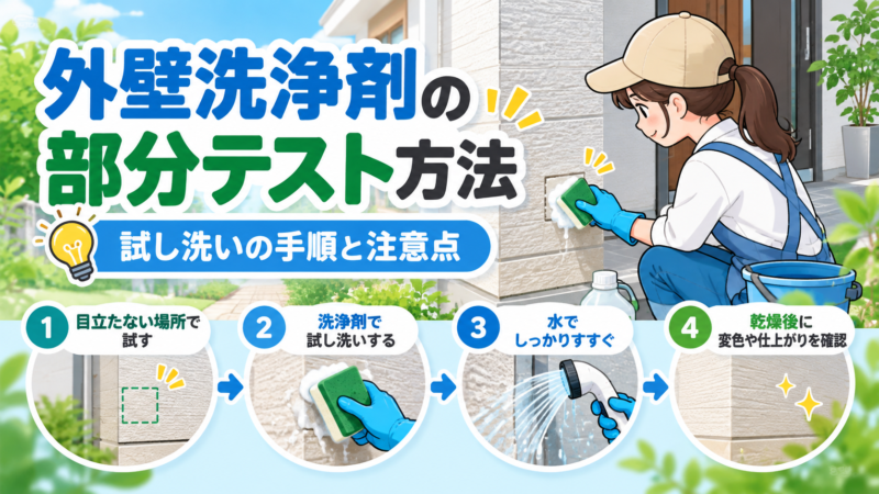 外壁洗浄剤の部分テストはどうやる？失敗を防ぐ試し洗いの方法