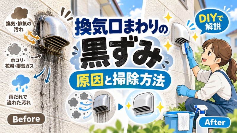 外壁の換気口まわりが黒くなるのはなぜ？黒ずみの原因と掃除方法