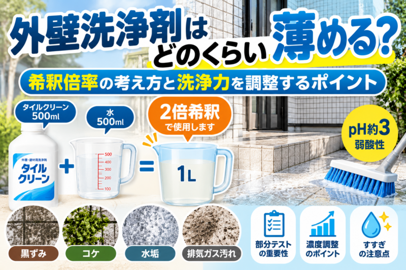 外壁洗浄剤はどのくらい薄める？希釈倍率の考え方と洗浄力を調整するポイント
