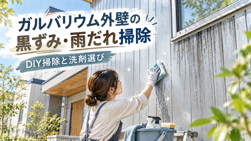 ガルバリウム外壁の黒ずみ・雨だれは落とせる？DIY掃除と洗剤選び